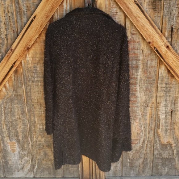 Lady Noiz Black Long Duster Tunic Jacket XL - Picture 8 of 8